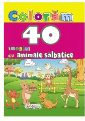 Colorăm. 40 imagini cu animale sălbatice - Paperback - *** - Erc Press