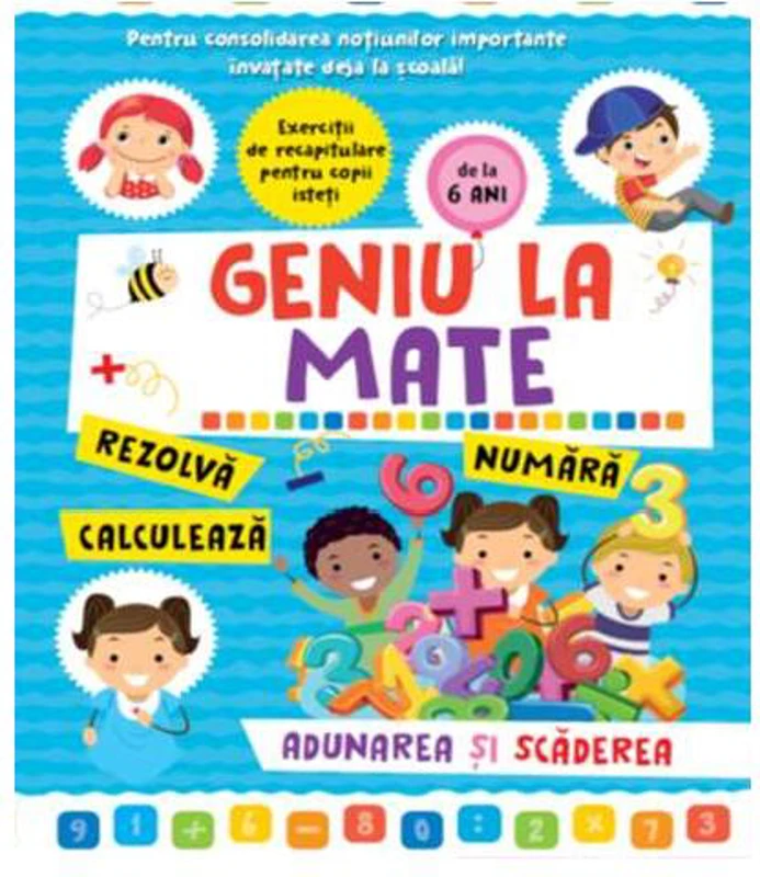 Geniu la mate – rezolvă, calculează, numără, adunarea și scăderea (Vol. 2) - Hardcover - Alias Publishing