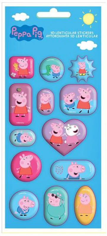 Peppa Pig - Stickere 3D lenticulare
