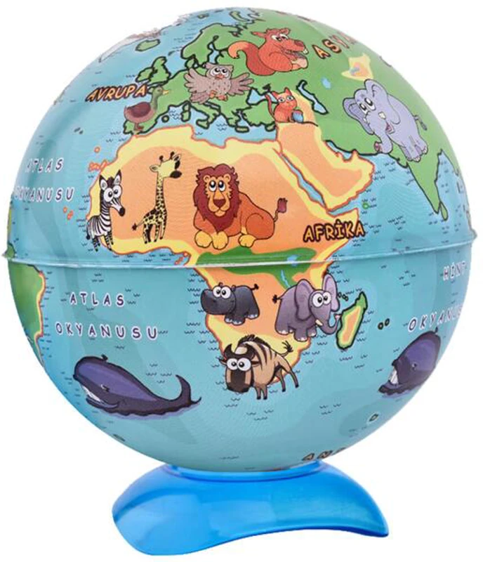 Glob pământesc decorativ cu ascuțitoare Animals 6 cm
