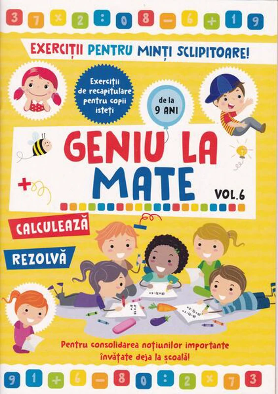 Geniu la mate – rezolvă, calculează, tabla înmulțirii și geometria (Vol. 6) - Paperback - Alias Publishing