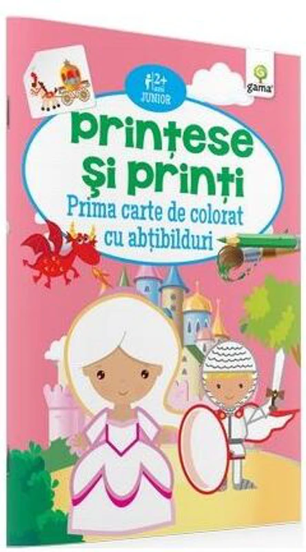 Prima carte de colorat cu abțibilduri. Prințese și prinți (2-5 ani) - Paperback - *** - Gama