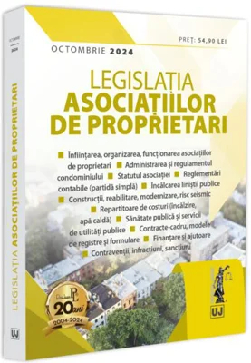 Legislația asociațiilor de proprietari (octombrie 2024) - Paperback brosat - *** - Universul Juridic