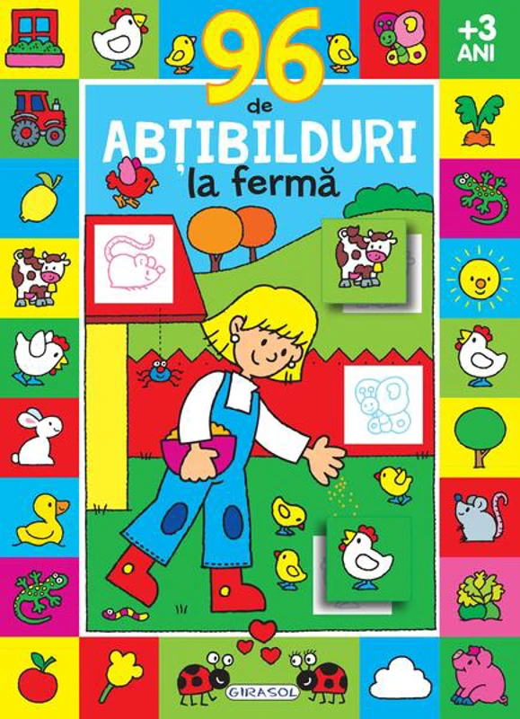 96 de abțibilduri la fermă - Paperback brosat - Girasol