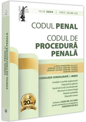 Codul penal și codul de procedură penală: iulie 2024 - Paperback brosat - Dan Lupaşcu - Universul Juridic