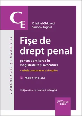 Fișe de drept penal pentru admiterea în magistratură și avocatură. Partea generală (Vol. 2) - Paperback brosat - Hamangiu