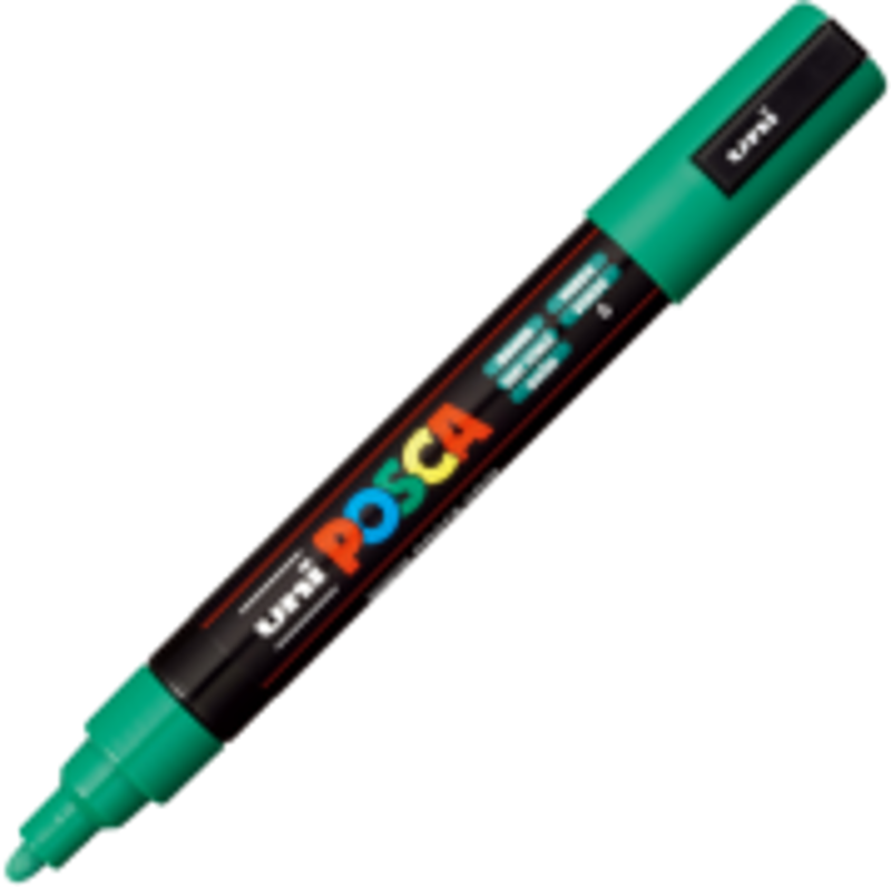 Marker UNI PC-5M 1. 8-2. 5 mm, verde, Posca
