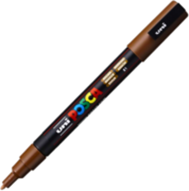 Marker UNI PC-3M 0. 9-1. 3 mm, maro, Posca
