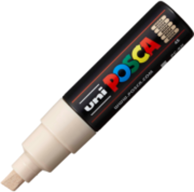 Marker UNI PC-8K 8. 0 mm, varf tesit, bej, Posca