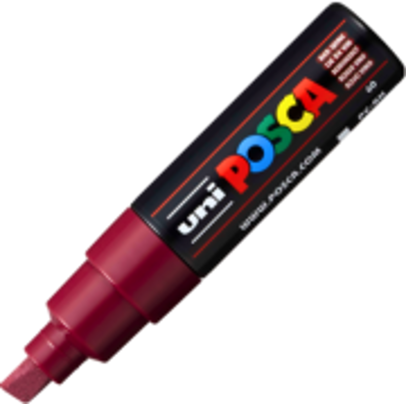 Marker UNI PC-8K 8. 0 mm, varf tesit, grena, Posca