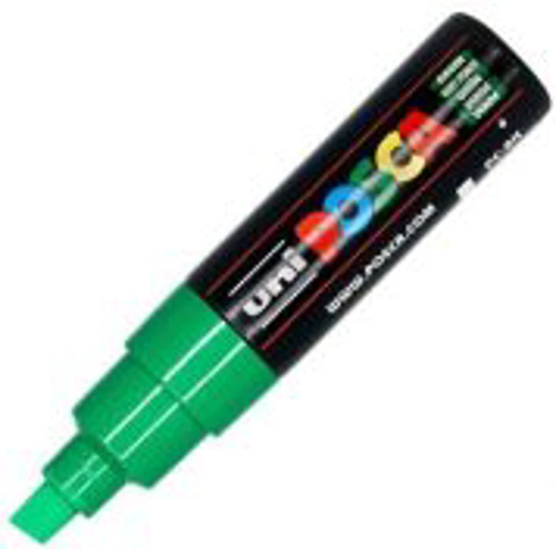 Marker UNI PC-8K 8. 0 mm, varf tesit, verde, Posca