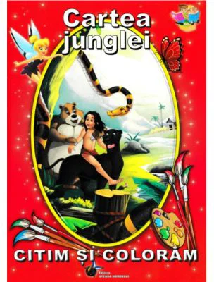 Cartea junglei - Citim si coloram