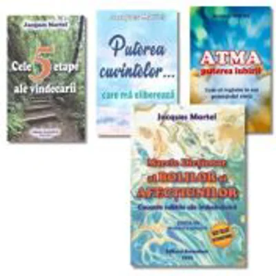 Pachet 4 carti: Marele Dictionar al Bolilor si Afectiunilor, Cele 5 etape ale vindecarii, Puterea cuvintelor, Atma - Jacques Martel