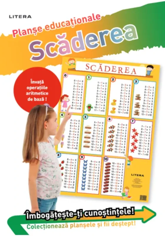 Scăderea 0/10. Planșe educaționale - Paperback - *** - Litera