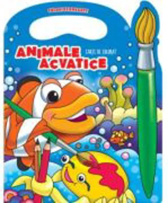 Carte de colorat. Animale acvatice