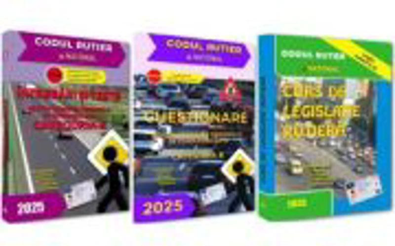 Pachet 2025 pentru obtinerea permisului de conducere auto categoria B. Intrebari. Teste. Legislatie. Chestionare