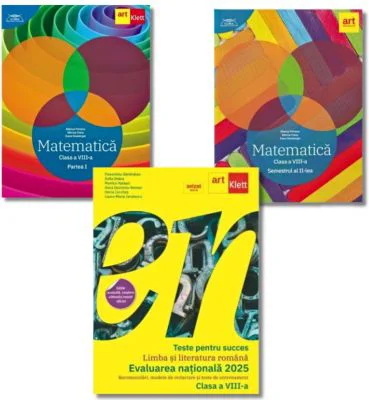 Pachet Teste pentru succes. Evaluarea Nationala Limba si Literatura Romana si Clubul Matematicienilor. Culegeri de Matematica clasa a 8-a, semestrele