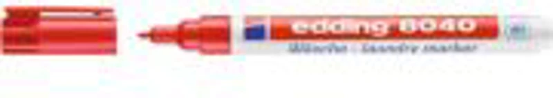 Marker pentru textile Edding 8040, corp plastic, varf rotund, 1 mm, rosu