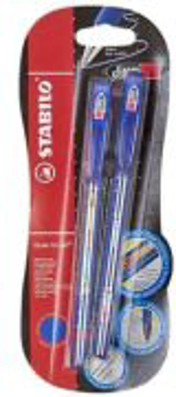 Pix fara mecanism Stabilo Exam Grade, G, 0.4 mm, 2 bucati/blister, albastru
