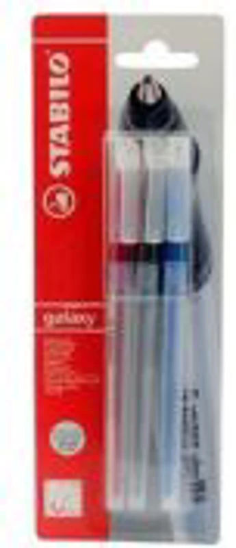 Pix fara mecanism Stabilo Galaxy 818, M, 0. 45 mm, 3 culori/blister, albastru, negru, rosu