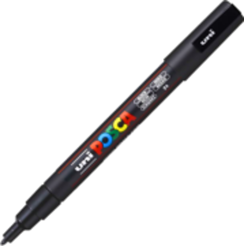 Marker UNI PC-3M 0. 9-1. 3 mm, negru, Posca