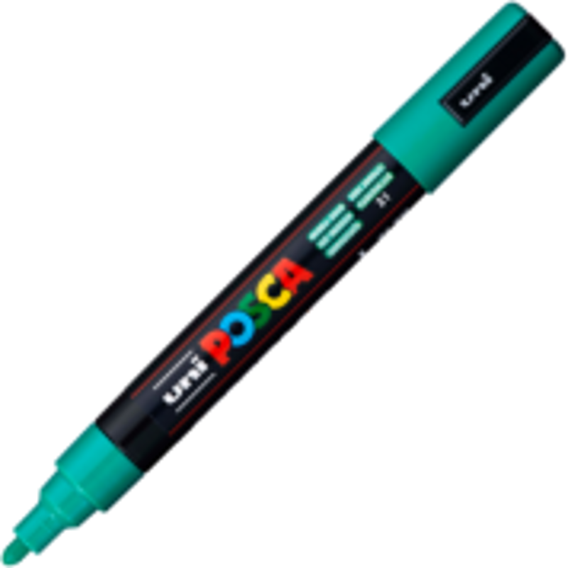 Marker UNI PC-5M 1. 8-2. 5 mm, verde smarald, Posca