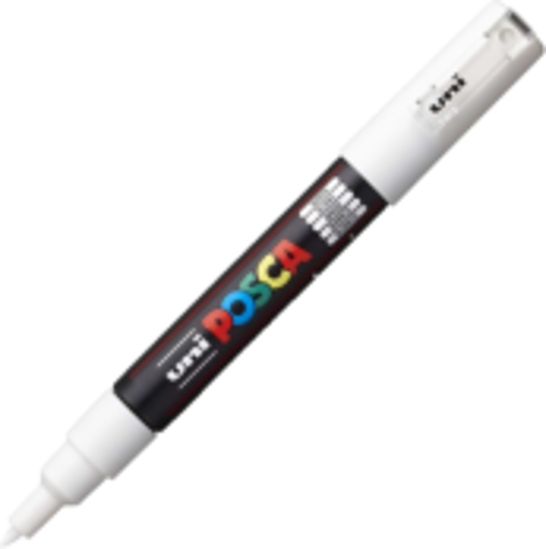 Marker UNI PC-1M 0. 7 mm, alb, Posca