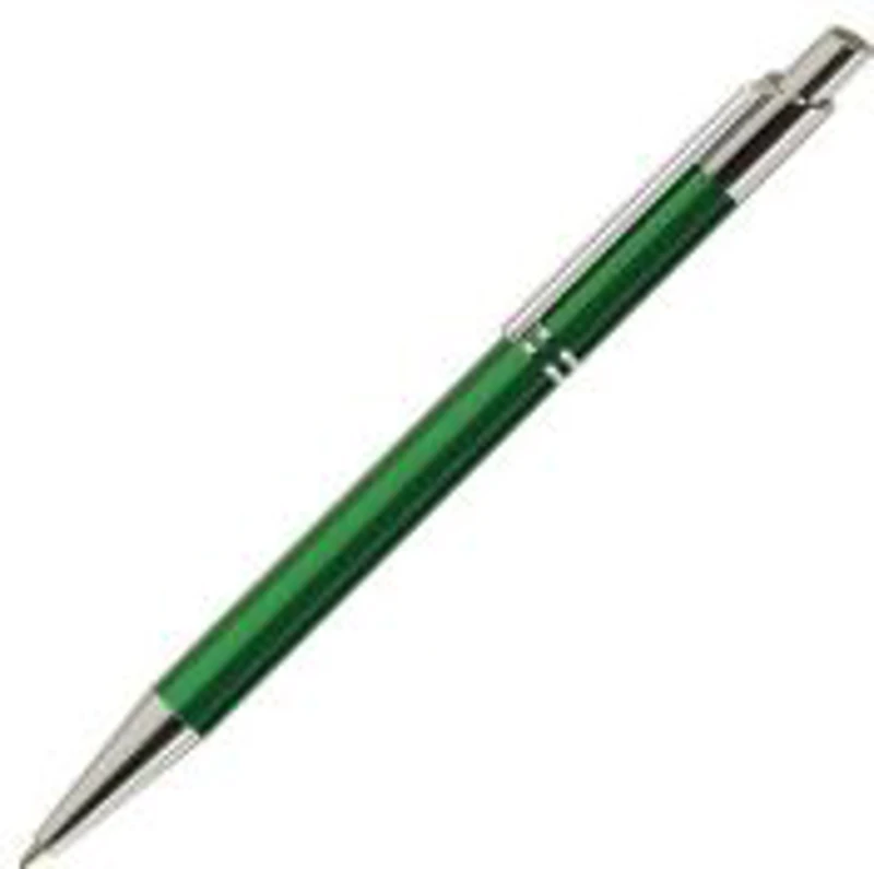 Pix cu bila Office-Cover Tiko, 1. 0mm, cu mecanism, pentru personalizare, corp metalic, verde