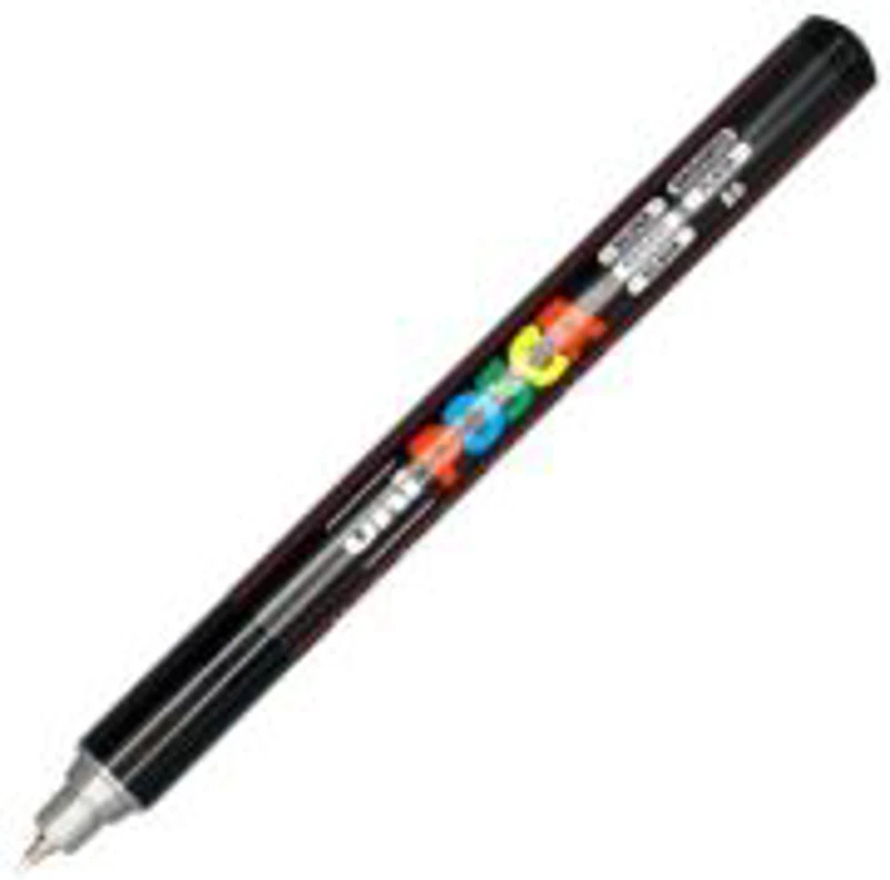 Marker UNI PC-1MR 0. 7 mm, varf metalic fin, argintiu, Posca