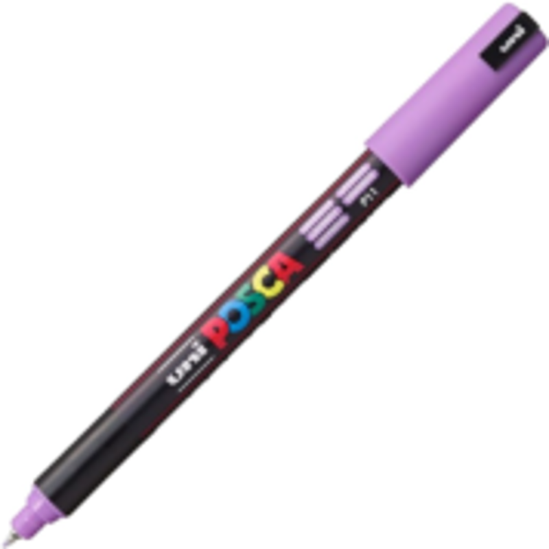 Marker UNI PC-1MR 0. 7 mm, varf metalic fin, mov lavanda, Posca
