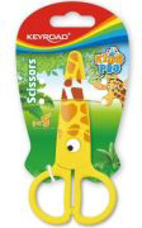 Foarfeca Keyroad Kids Pro KR971402, 13. 0cm, plastic, prescolari, girafa, blister