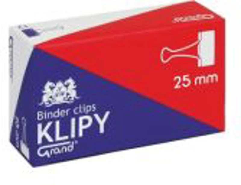 Clipsuri metalice Grand 110-1093, 25mm, negre, cutie 12 buc