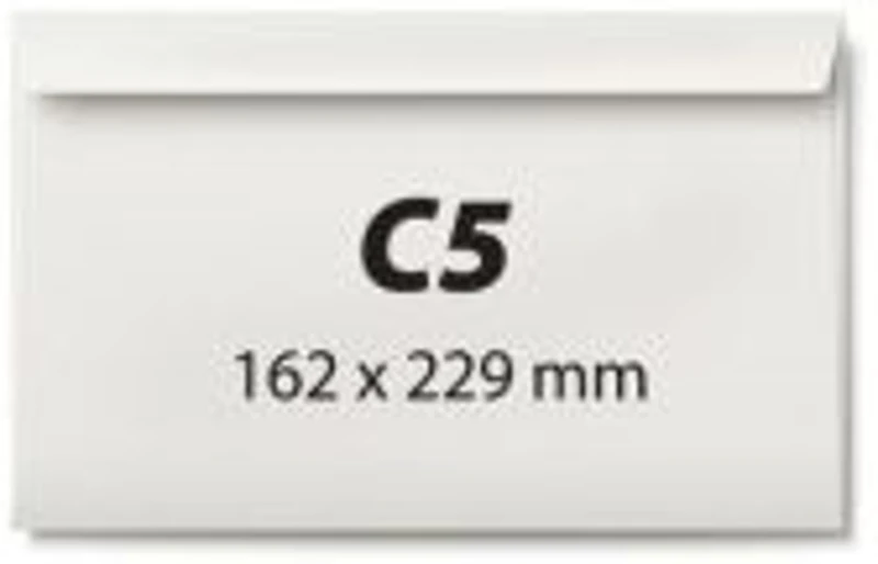 Plic C5, 162 x 229 mm, alb, banda silicon, 80 g/mp, 25 bucati/set