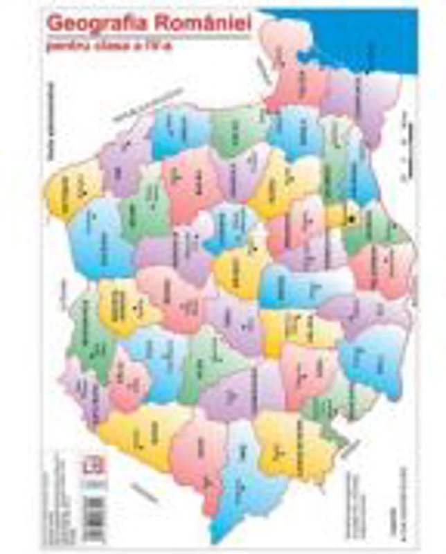 Harta Geografia Romaniei pentru clasa a 4-a - Cristina Moldovan