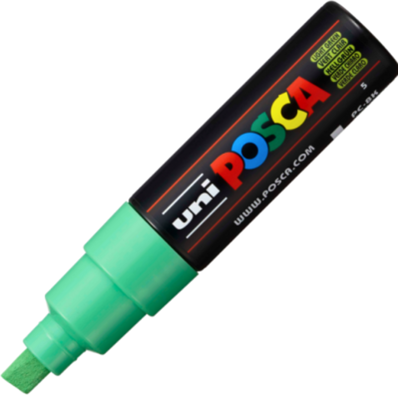 Marker UNI PC-8K 8. 0 mm, varf tesit, verde deschis, Posca