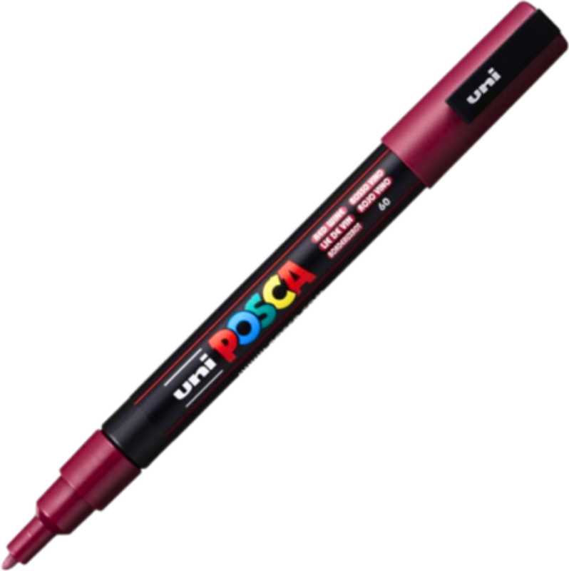 Marker UNI PC-3M 0. 9-1. 3 mm, grena, Posca (M627)