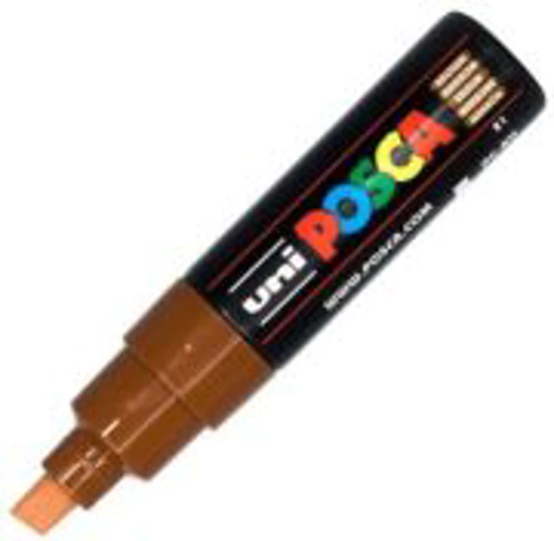 Marker UNI PC-8K 8. 0 mm, varf tesit, maro, Posca