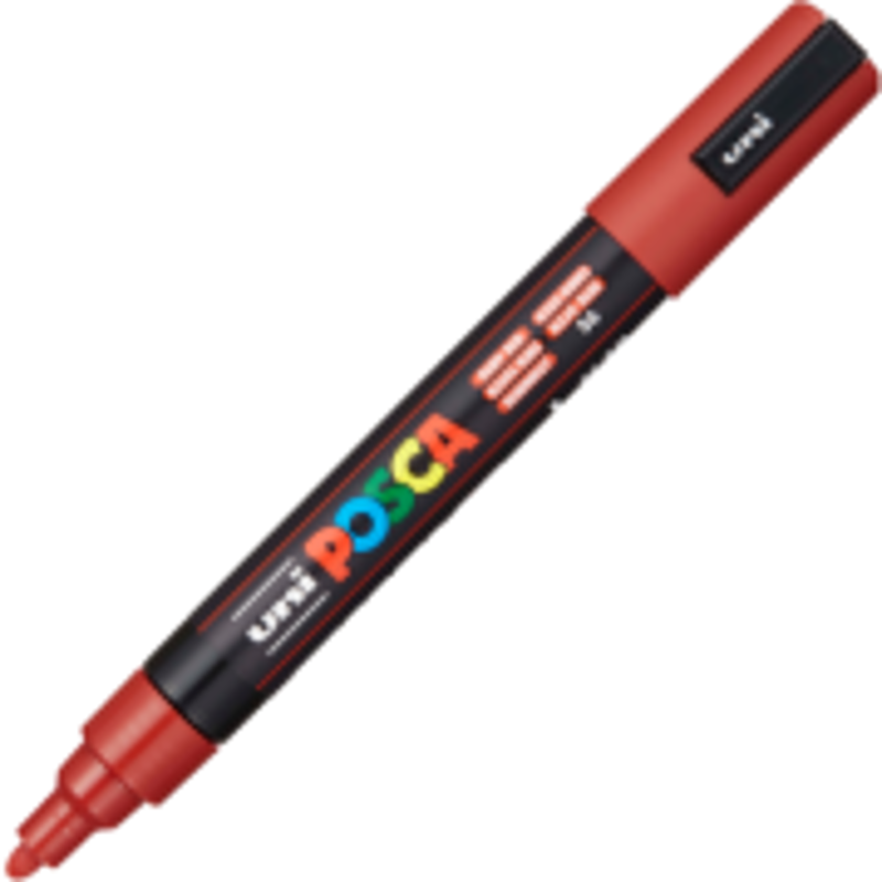 Marker UNI PC-5M 1. 8-2. 5 mm, rosu rubin, Posca