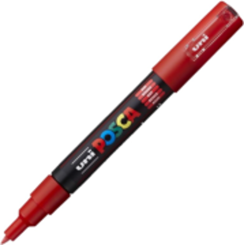 Marker UNI PC-1M 0. 7 mm, rosu, Posca