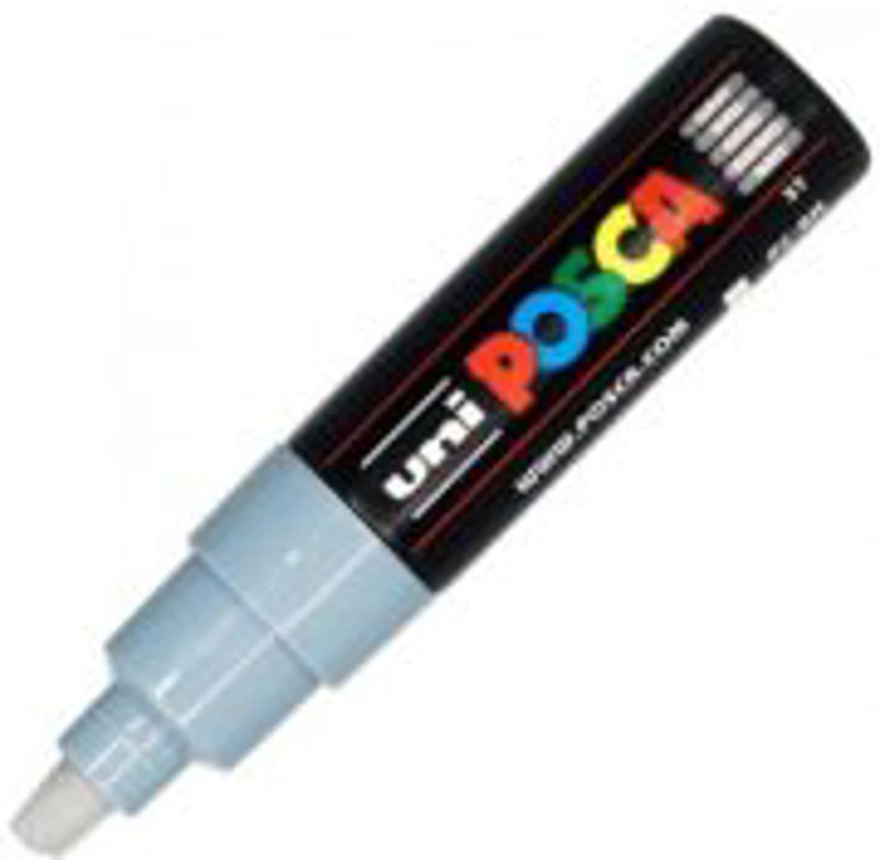 Marker UNI PC-8K 8. 0 mm, varf tesit, gri, Posca