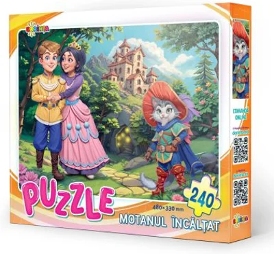 Puzzle 240 piese. Motanul incaltat