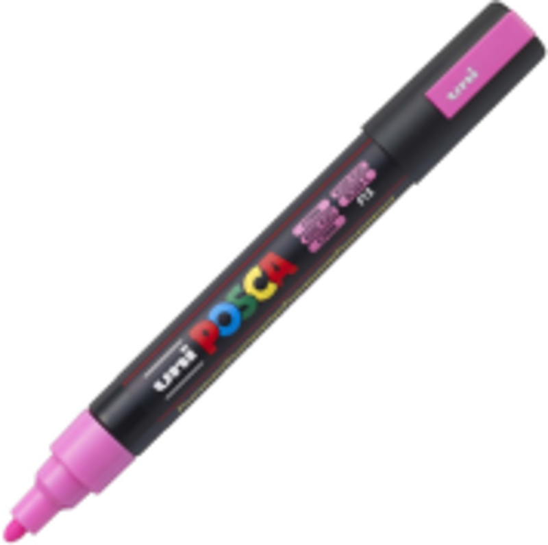 Marker PC-5M 1. 8 - 2. 5 mm Roz Fluorescent, Posca