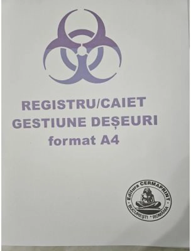 Registru/caiet gestiune deseuri format A4
