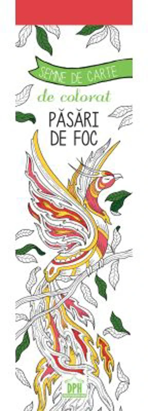 Semne de carte de colorat. Pasari de foc, terapie prin desen