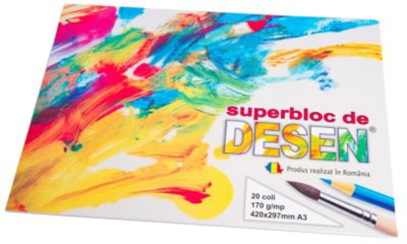 Bloc de desen A3, 20 coli, Casa Tipografica