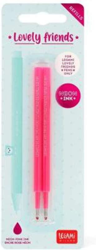 Set 2 rezerve pix Lovely Friends, neon pink, Legami