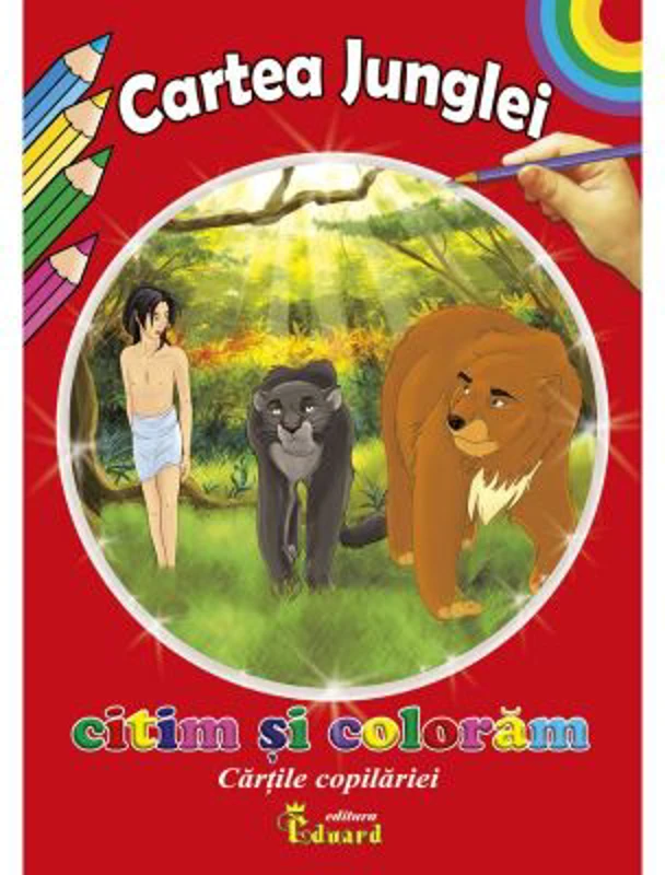Citim si coloram Cartea Junglei - Rudyard Kipling
