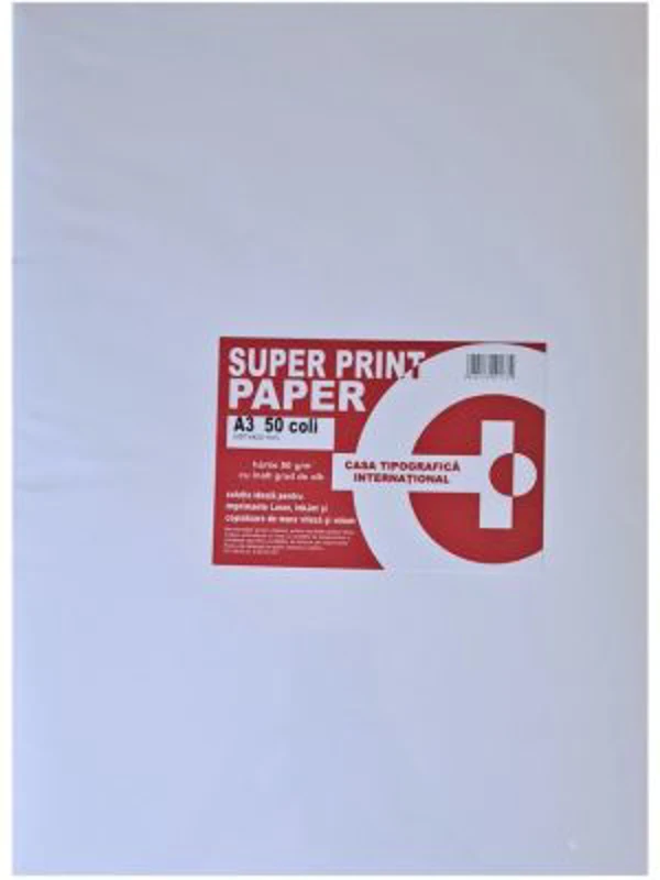Hartie pentru scris si copiator, Super Print A3, 50 coli, Casa Tipografica