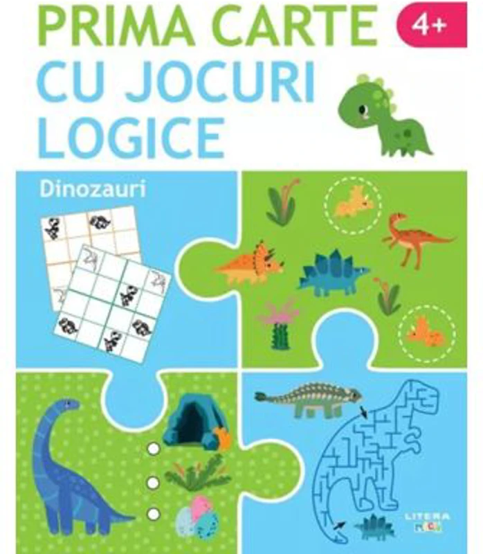 Prima carte cu jocuri logice. Dinozauri (4+)