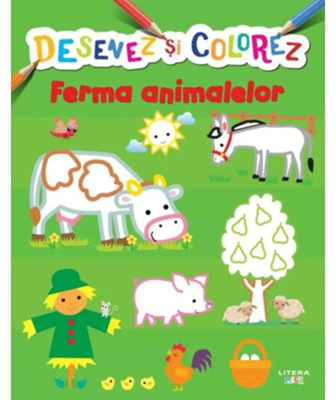 Desenez si colorez. Ferma animalelor